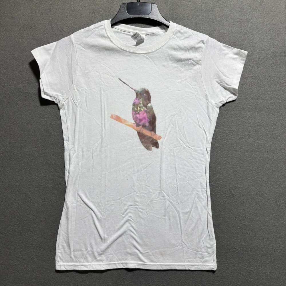 Hummingbird White T-shirt Women's Size Large